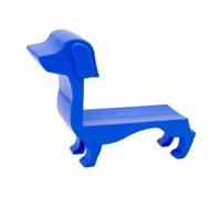 Rocky Green Porte-bouteille de vin en forme de teckel - Support pour bouteille de vin de 375 ml et 500 ml, en plastique durable, décoration de bar (6 couleurs) (petit bleu)