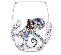 Rocky Green Verre sans pied en forme d'animal marin 3D, baleine