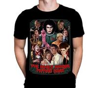 Rocky Horror Show If Mens Tshirt Gothic Horror Film Print, Black Cotton T-Shirt, Movie Poster Tee Manches Courtes(Medium)