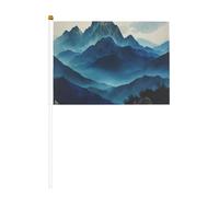 Rocky Mountain Bâton de drapeau portable avec impression à la main pour décoration d'événements, utilisation polyvalente, activités de groupe