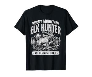 Rocky Mountain Elk Hunter Hunting Retro Vintage T-Shirt