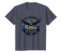 Rocky Mountain Freedom High T-Shirt, Enfant, Bleu Chiné, 8 Ans