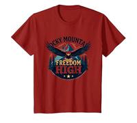 Rocky Mountain Freedom High T-Shirt, Enfant, Canneberge, 8 Ans