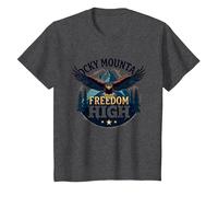Rocky Mountain Freedom High T-Shirt, Enfant, Chiné Foncé, 6 Ans