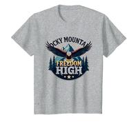 Rocky Mountain Freedom High T-Shirt, Enfant, Gris Chiné, 6 Ans