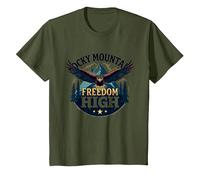 Rocky Mountain Freedom High T-Shirt, Enfant, Olive, 2 Ans