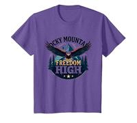 Rocky Mountain Freedom High T-Shirt, Enfant, Violet Chiné, 2 Ans