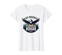 Rocky Mountain Freedom High T-Shirt, Femme, Blanc, L
