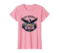 Rocky Mountain Freedom High T-Shirt, Femme, Rose, M