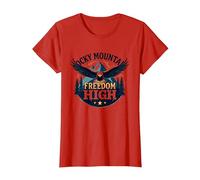Rocky Mountain Freedom High T-Shirt, Femme, Rouge, L