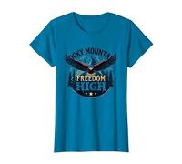 Rocky Mountain Freedom High T-Shirt, Femme, Saphir, S