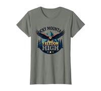 Rocky Mountain Freedom High T-Shirt, Femme, Vert Kaki chiné, XXL