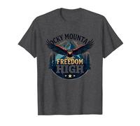 Rocky Mountain Freedom High T-Shirt, Homme, Chiné Foncé, 3XL