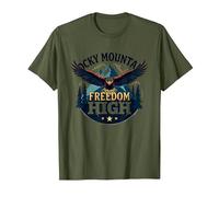 Rocky Mountain Freedom High T-Shirt, Homme, Olive, XXL