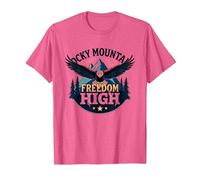 Rocky Mountain Freedom High T-Shirt, Homme, Rose Chiné, XXL