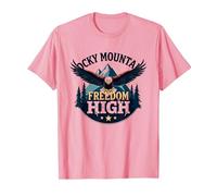 Rocky Mountain Freedom High T-Shirt, Homme, Rose, XXL