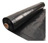 Rocky Mountain Goods Bâche en plastique noir de 4 mm - Rouleau de plastique épais robuste pour jardinage, mauvaises herbes, cour, aménagement paysager, barrière, sous-maison - Polyéthylène multi-usage