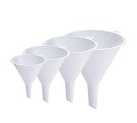 Rocky Mountain Goods Lot de 4 entonnoirs en plastique de 5,1 cm à 12,7 cm pour remplir des bouteilles, cuisine, huile de voiture, gaz, bocaux, chef, petit, moyen, grand