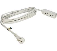 Rocky Mountain Goods Rallonge plate Flatline - 3 broches et 3 sorties - Design plat pour derrière les meubles, sous un tapis, une prise de sol, un tapis - Design de sécurité économiseur d'espace (3 m