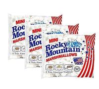 Rocky Mountain Marshmallows Mini 3x150g, bonbons américains traditionnels à rôtir sur le feu de camp, à griller ou à cuire au four, 3x150g