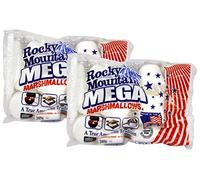 Rocky Mountain Mega Marshmallows | Guimauve moelleuse au goût vanille classique, parfaite pour les collations et les barbecues | Lot de 2 x 340 g