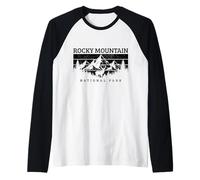 Rocky Mountain National Park Colorado Souvenir Vintage Manche Raglan
