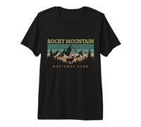 Rocky Mountain National Park Colorado Souvenir Vintage T-Shirt Haut de Gamme