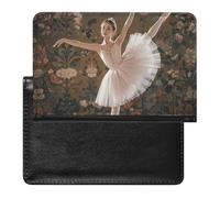 Rocky Mountain Range Porte-passeport fin avec blocage RFID et emplacements pour cartes de crédit pour femme/homme, Danse ballerine, One Size, Moderne