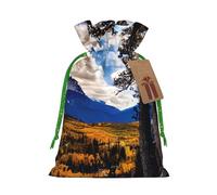 Rocky Mountain Range Sac de Noël festif avec cordon de serrage pour décoration saisonnière