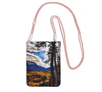 Rocky Mountain Range Sac pour téléphone portable élégant et léger pour la marche, la course à pied, la randonnée, usage quotidien, rose, Taille unique