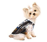 Rocky Mountain Range T-shirt sans manches imprimé pour chiens et chats Vêtements tendance pour intérieur et extérieur