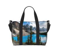 (Rocky Mountains) Sac de voyage imperméable et léger - Grand bagage à main pour voyages de 3 à 5 jours | Voyage en avion, sport, week-end | Homme et femme (lot de 1), Noir , Taille unique