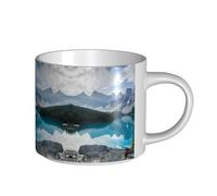Rocky Mountains Tasse en céramique de grande capacité, corps délicat, corps épais, simple et élégant