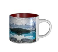 Rocky Mountains Tasse en céramique de grande capacité, corps délicat, corps épais, simple et élégant