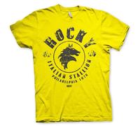 Rocky Officiellement sous Licence Italian Stallion Hommes T-Shirt (Jaune), Medium