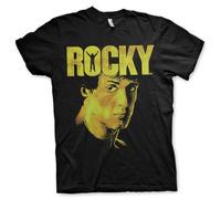 Rocky Officiellement sous Licence Sylvester Stallone Hommes T-Shirt (Noir), Medium
