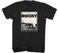 Rocky Philly Step Men's T Shirt Boxing Movie Balboa Million to One Shot Postcard Black Black