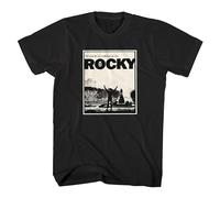 Rocky Philly Step Men's T Shirt Boxing Movie Balboa Million to One Shot Postcard BlackXX-Large