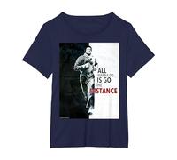 Rocky, Prends la Distance T-Shirt, Femme Grandes Tailles, Bleu Marine, 6X