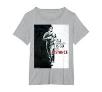 Rocky, Prends la Distance T-Shirt, Femme Grandes Tailles, Gris Chiné, 6X