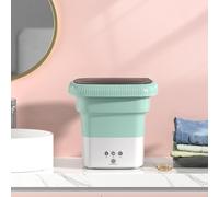 ROCKYMO Mini Machine à Laver Pliante Portable, Lavage Intelligent, démarrage à Un Bouton, Lavage et séchage à Double Usage, Chaussettes de Nettoyage (Green)
