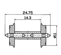 ROCO 2 essieux normalisés Ø11- HO - ROCO 40192