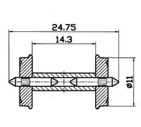 ROCO 2 essieux normalisés Ø11- HO - ROCO 40267