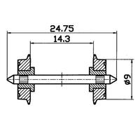 ROCO 2 essieux normalisés Ø9- HO - ROCO 40197