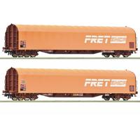 ROCO 2x wagons à bâche coulissante, FRET SNCF ép IV-V - HO 1/87 - ROCO 6600161