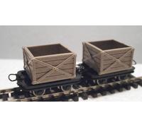 Roco 34603 - Étroit Échelle H0e/009 Planche Caisse Wagon Ensemble (2 Wagons) -