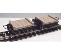 Roco 34607 Wagon Pont Étroite Voie H0e/009 Flat Planked (2 Wagons) T48 P