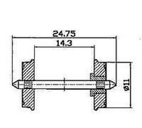 ROCO 40264 Échelle Ho Due Essieux Cc Type RP25 Isolé Un Côté Diamètre MM 11