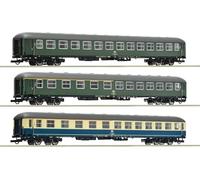 Roco 6200053 Lot de 3 H0 : D 377 « Hispania Express » de la DB 2ème classe Büm 234, 1./2. Classe ABüm 225
