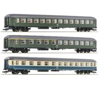 Roco 6200053 Lot de 3 H0 : D 377 « Hispania Express » de la DB 2ème classe Büm 234, 1./2. Classe ABüm 225